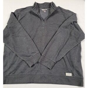 Eddie Bauer Men's Gray Long Sleeve 1/4 Zip Pullover Sweatshirt Size 2XL